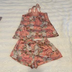 NWOT Etam satin top and shorts